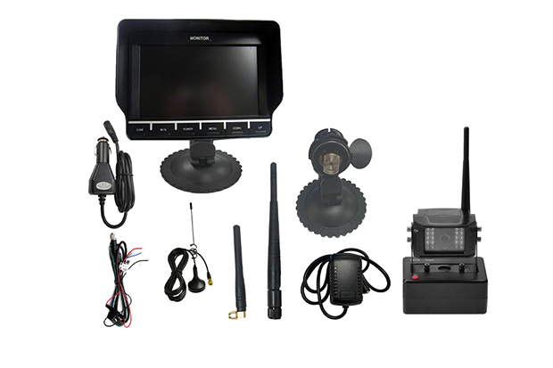 Système de caméra sans fil embarqué avec batterie rechargeable et support magnétique pour camions, grues, chariots élévateurs Br - 704ws - BM - ahd