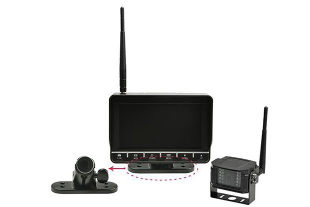 7inch 2.4G draadloze back-up camerasysteem, ondersteuning 4 camera's voor heftruck, graafmachine|BR-704WS